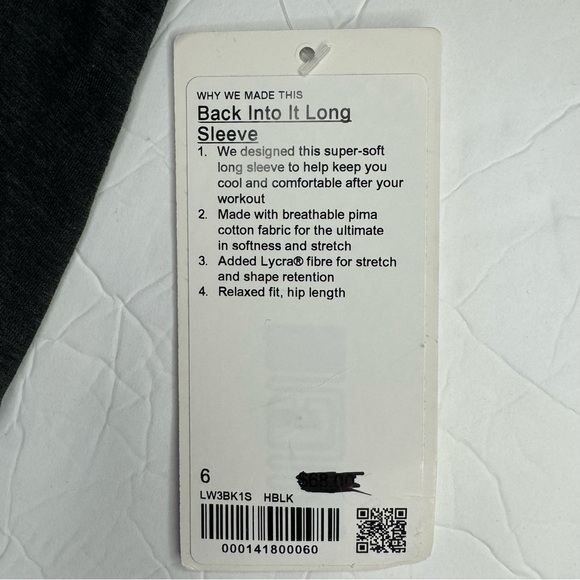 Lululemon Back Into It Long Sleeve Shirt
Heathered Black - Picture 10 of 10